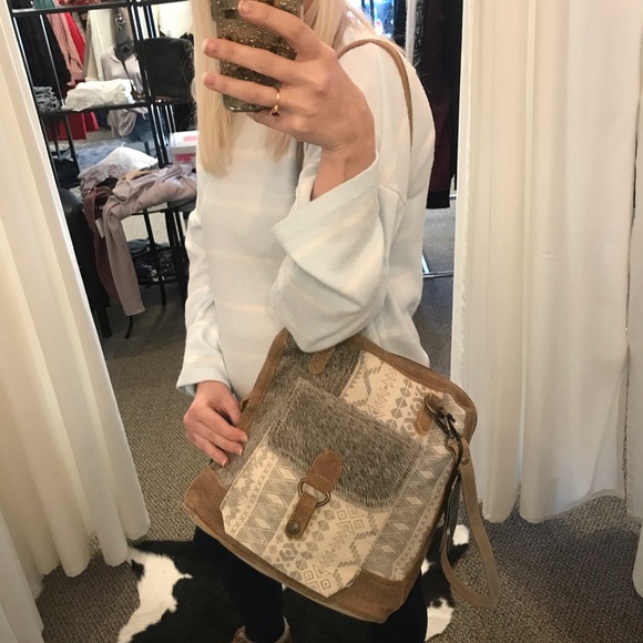 Leather Patch Convertible Backpack - Picture 4 of 5